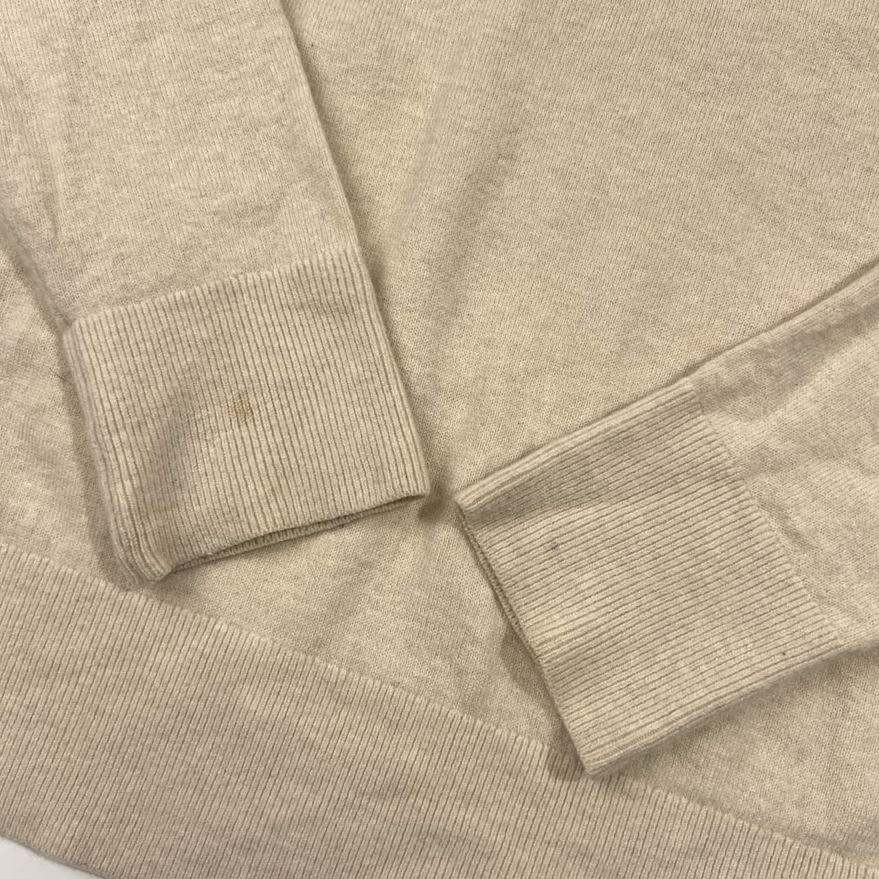 TOMMY HILFIGER トミーヒルフィガー WOOL EXTRA FIE ウール ニット セーター L/アイボリー系 メンズ