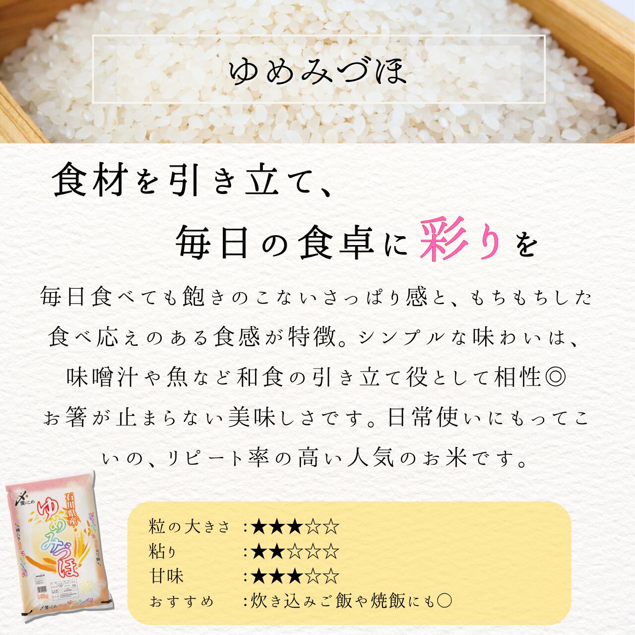 石川のお米4食べ比べセット（2㎏×4種） | 能登のお米屋さん・あえの