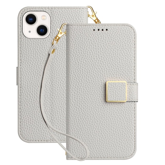 Deeaar iPhone 13 mini ケース手帳型 人気 スマホケース あいふぉん13mini 財布型 カバー カードポケット付き 軽量 薄型 全面保護 贈り物 アイフォン 13mini カード収納 スタンド機能 横置きスタンド機能 高級PUレザー 上質な手触り 擦り傷防止 ケース (iPhone 13 Mini 5.4 inch対応)- グレー