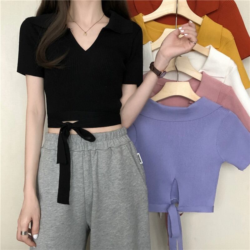 ニットセーター 薄手サマーVネックシャツ 夏物 YY-ファッション39363071110