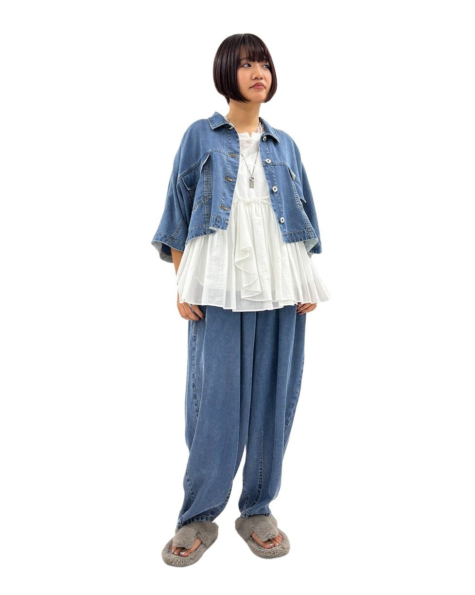 SALE【ayane】テンセルデニムショート丈シャツ 826503 アヤン | red earth