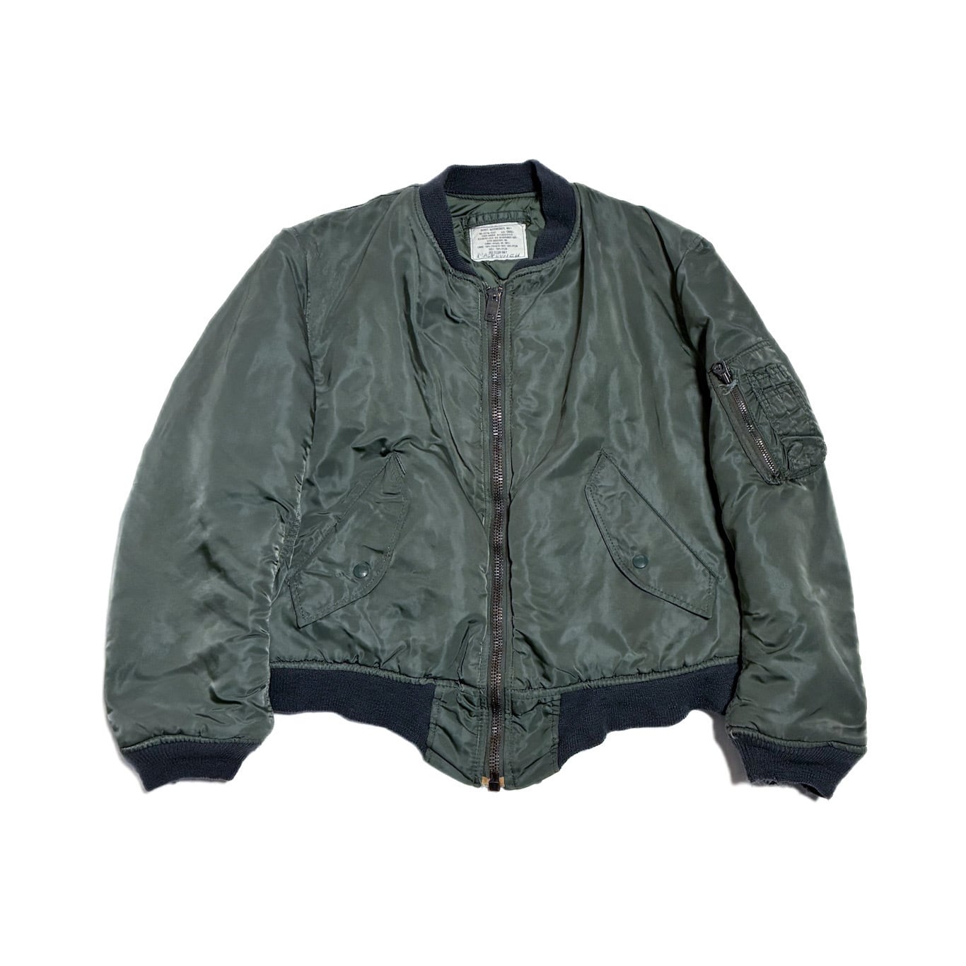 美品 米軍 DSCP ユーティリティジャケット 短丈 中綿入り L-S 海軍 美品 米