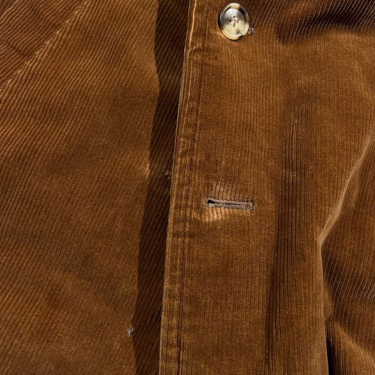 70s 80s VAN JAC ヴァンヂャケット 裏地チェック ショールカラー コーデュロイ 中綿 コート ジャケット M /キャメル・ブラウン系 メンズ アイビー トラッド ビンテージ