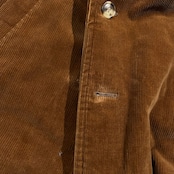 70s 80s VAN JAC ヴァンヂャケット 裏地チェック ショールカラー コーデュロイ 中綿 コート ジャケット M /キャメル・ブラウン系 メンズ アイビー トラッド ビンテージ