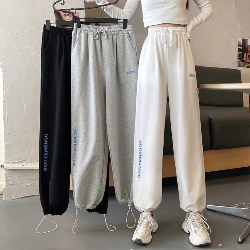 ホワイトパンツ サマーハイウェストカジュアルルーズレギンス 夏物 試着室27440021361