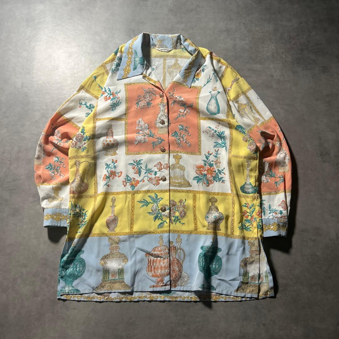 ヴィンテージ レトロ ヨーロピアン アートパターン ユニセックス シャツ