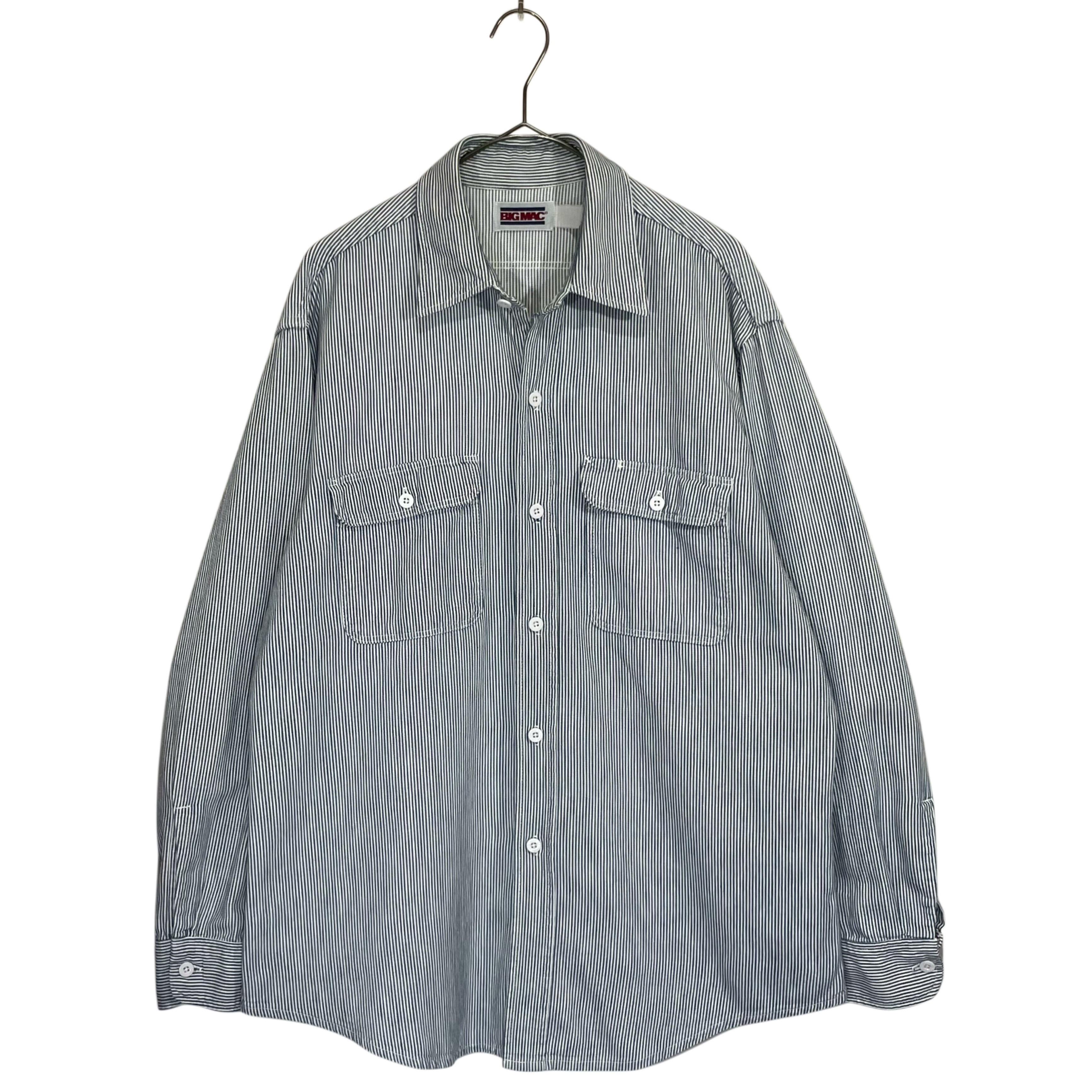 80-90s BIG MAC hickory stripe cotton work shirt | came unto me