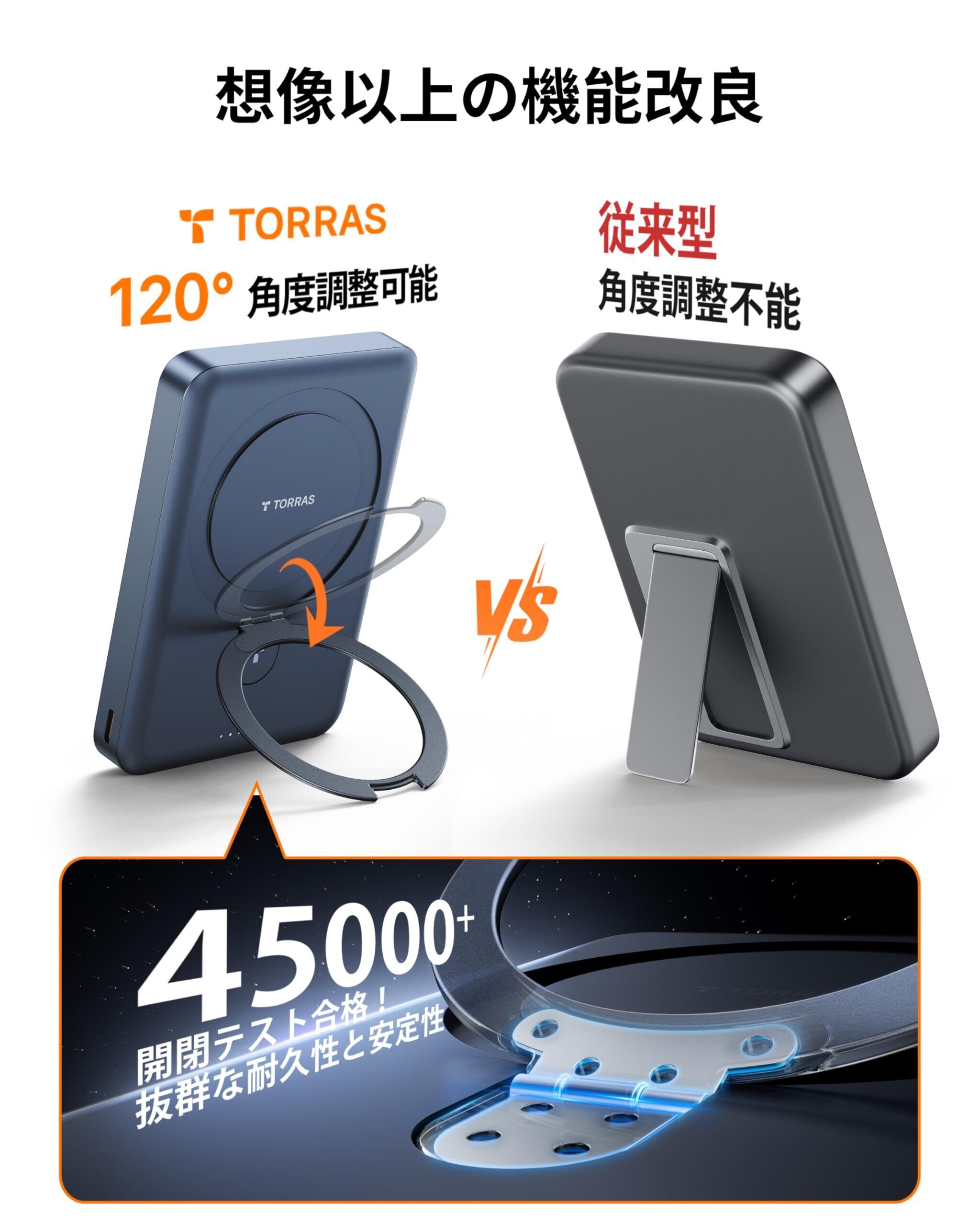 2025傑作・EASY GO】 TORRAS モバイルバッテリー Magsafe 10000mah