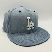 NEW ERA 59FIFTY/5950  ロサンゼルス・ドジャース ウォッシュドデニム × ホワイト
