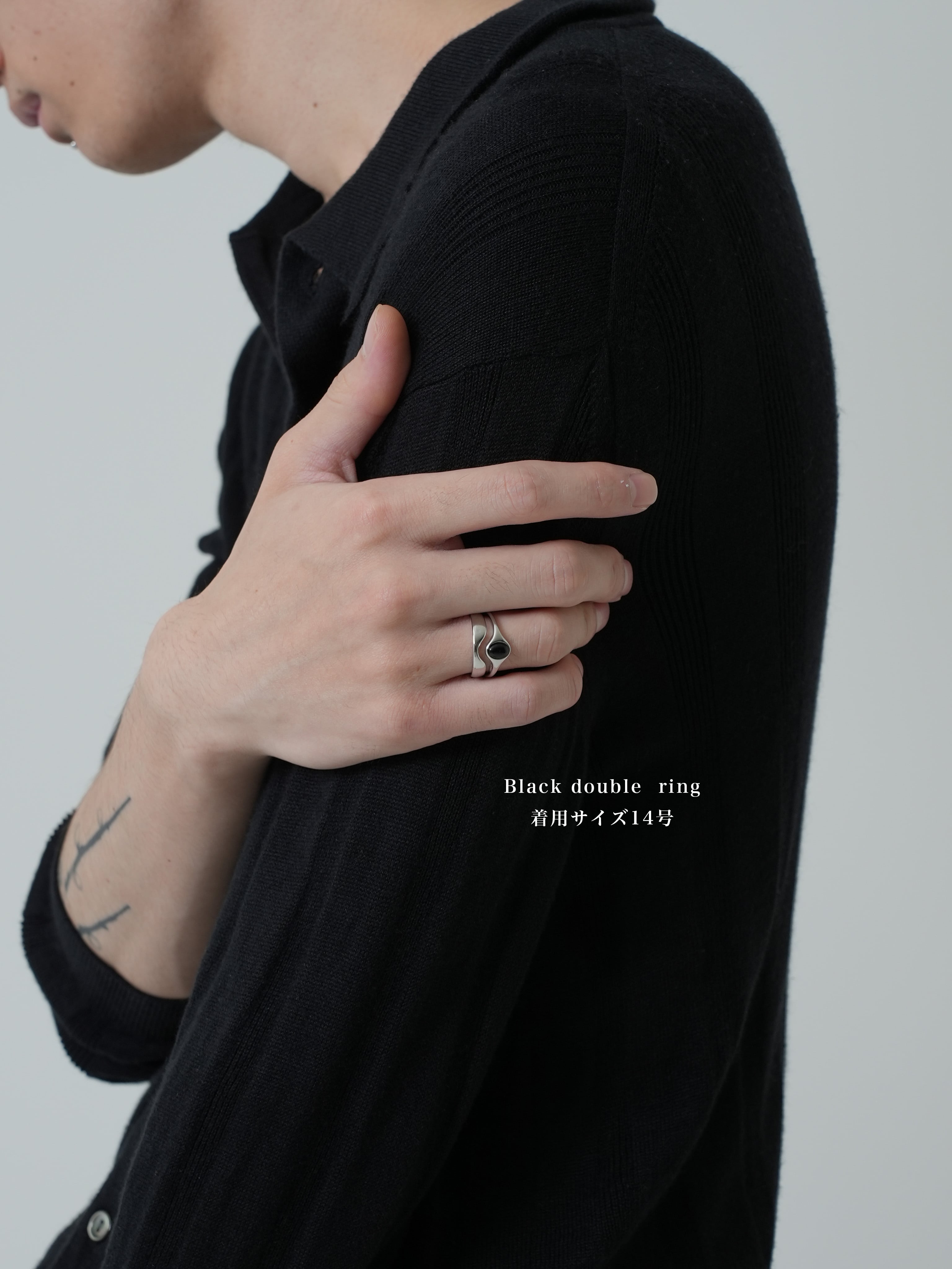 Black double ring | 13lue