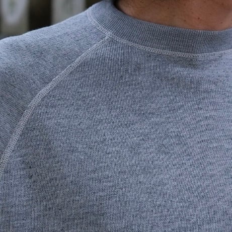 COMOLI(コモリ) /グレー裏毛クルーネック-GRAY-(D01-05045) | Signs