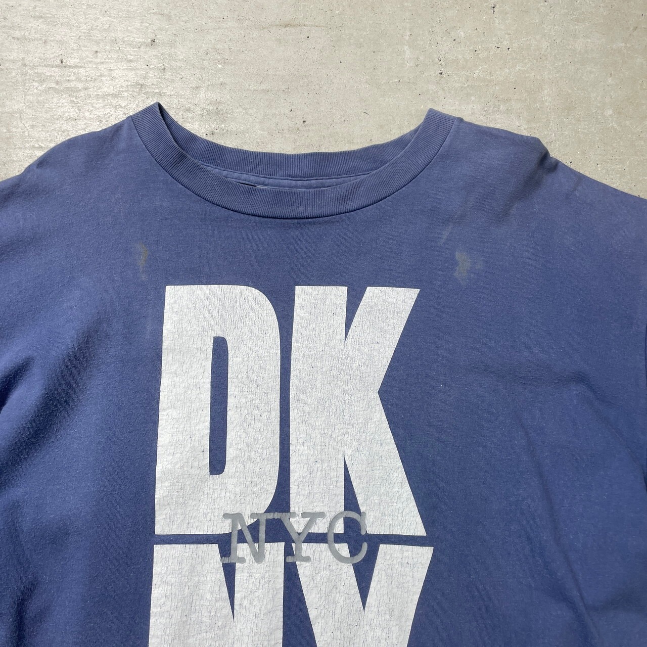 90年代 DKNY ダナキャランニューヨーク ロゴプリント シングルステッチ 