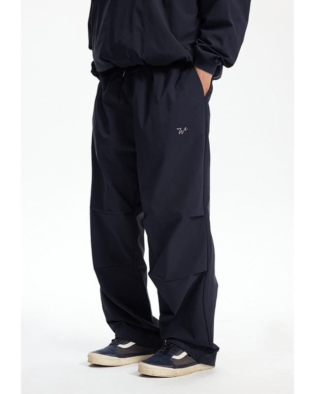 Drawcord Ribbed Hem Easy Pants　x00552