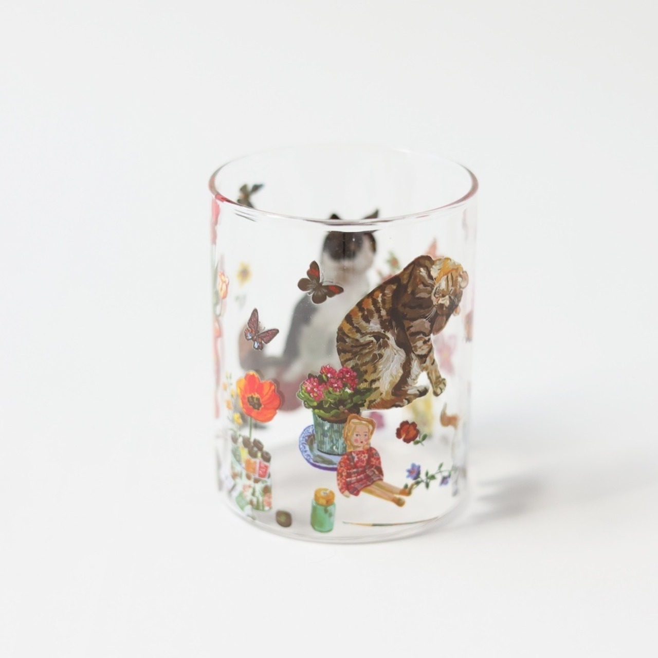 Nathalie Lete Heat resistant Middle glass Cats ナタリーレテ　グラス猫