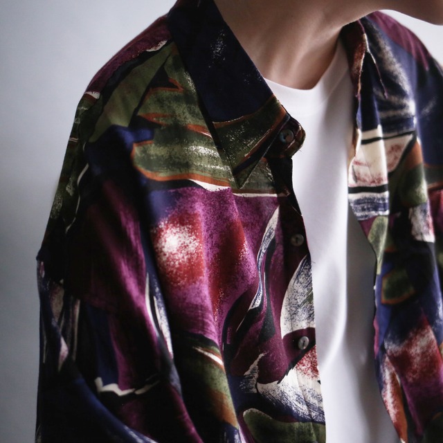 poison color art graphic big h/s shirt