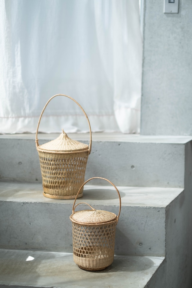 メガラヤ州 取手付き竹細工籠 / basket