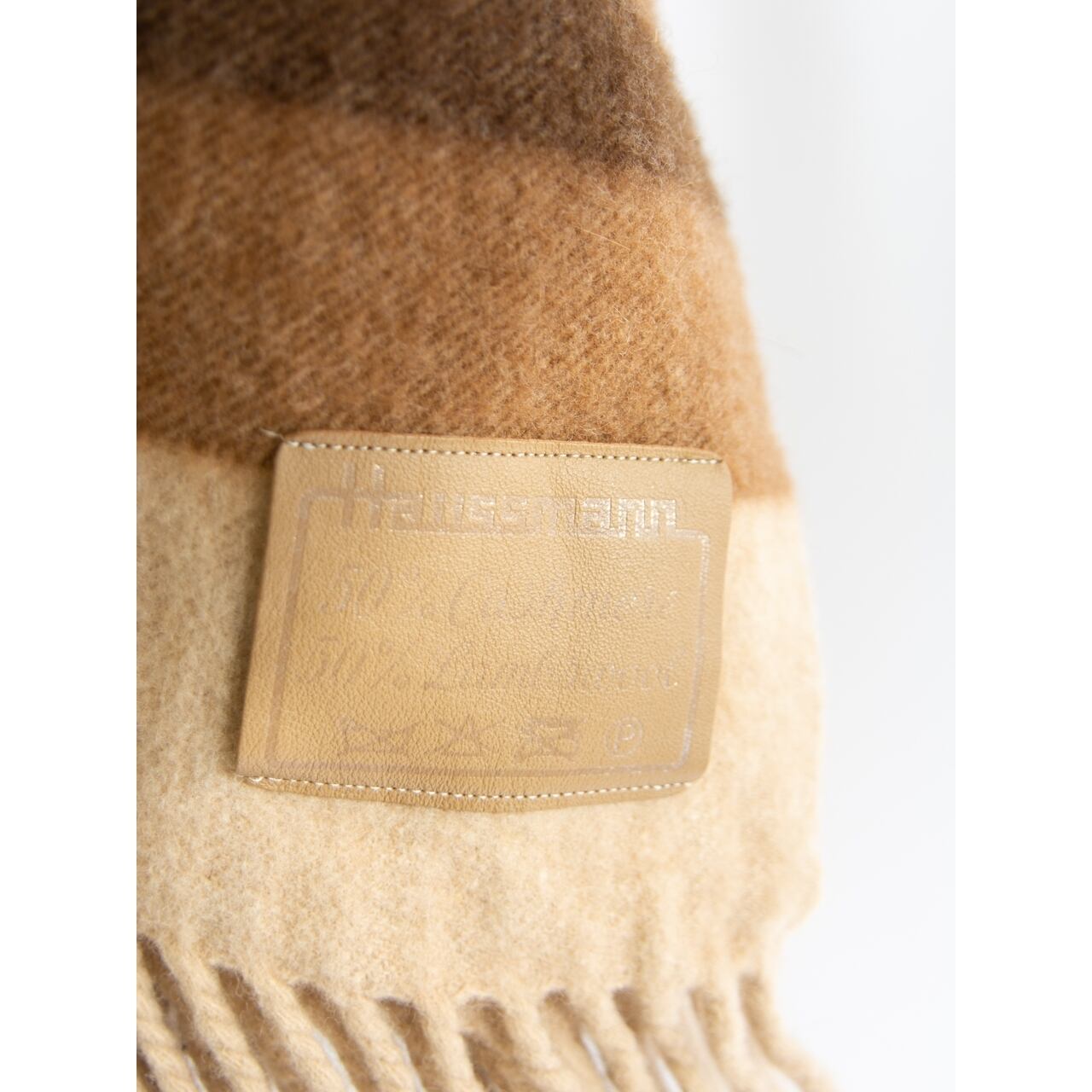 Haussmann】Cashmere-Lambswool Check Blanket（カシミヤラムズウール