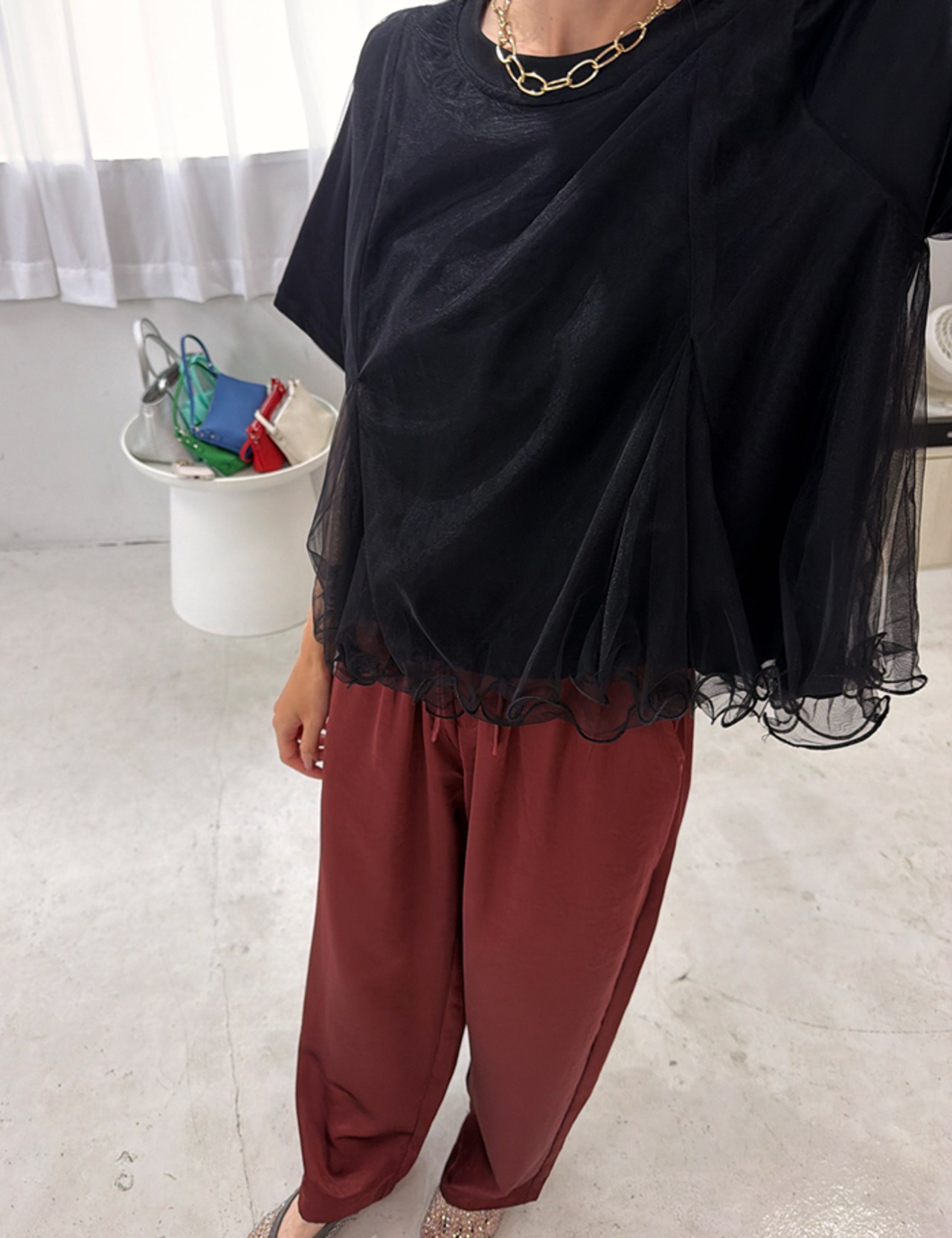 【新作5％OFF・3日間】Double-Lace Tops_2colors