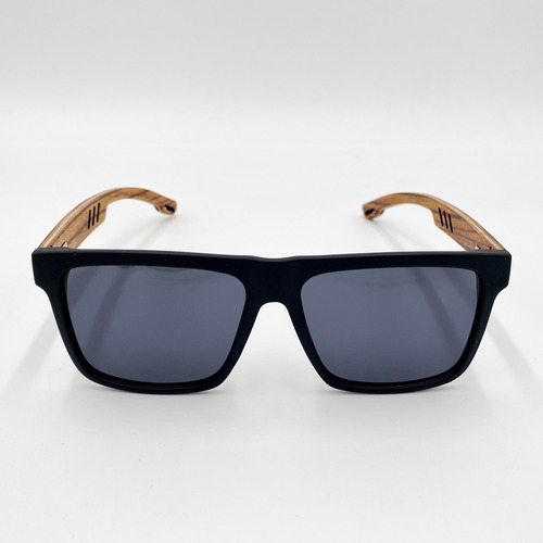 Square Wide Sunglasses  “Santa Cruz”【Black】