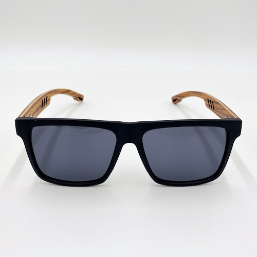 Square Wide Sunglasses  “Santa Cruz”【Black】