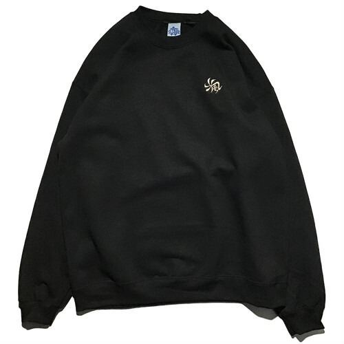 MANWHO / “万風車” CREWNECK SWEAT (ブラック)