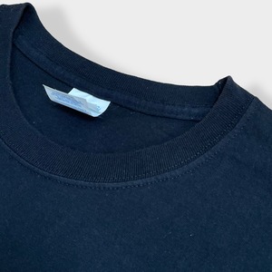 【PORT&COMPANY】3XL Tシャツ ビッグシルエット ビッグサイズ 企業系 バックプリント ロゴ 車 半袖 黒 US古着