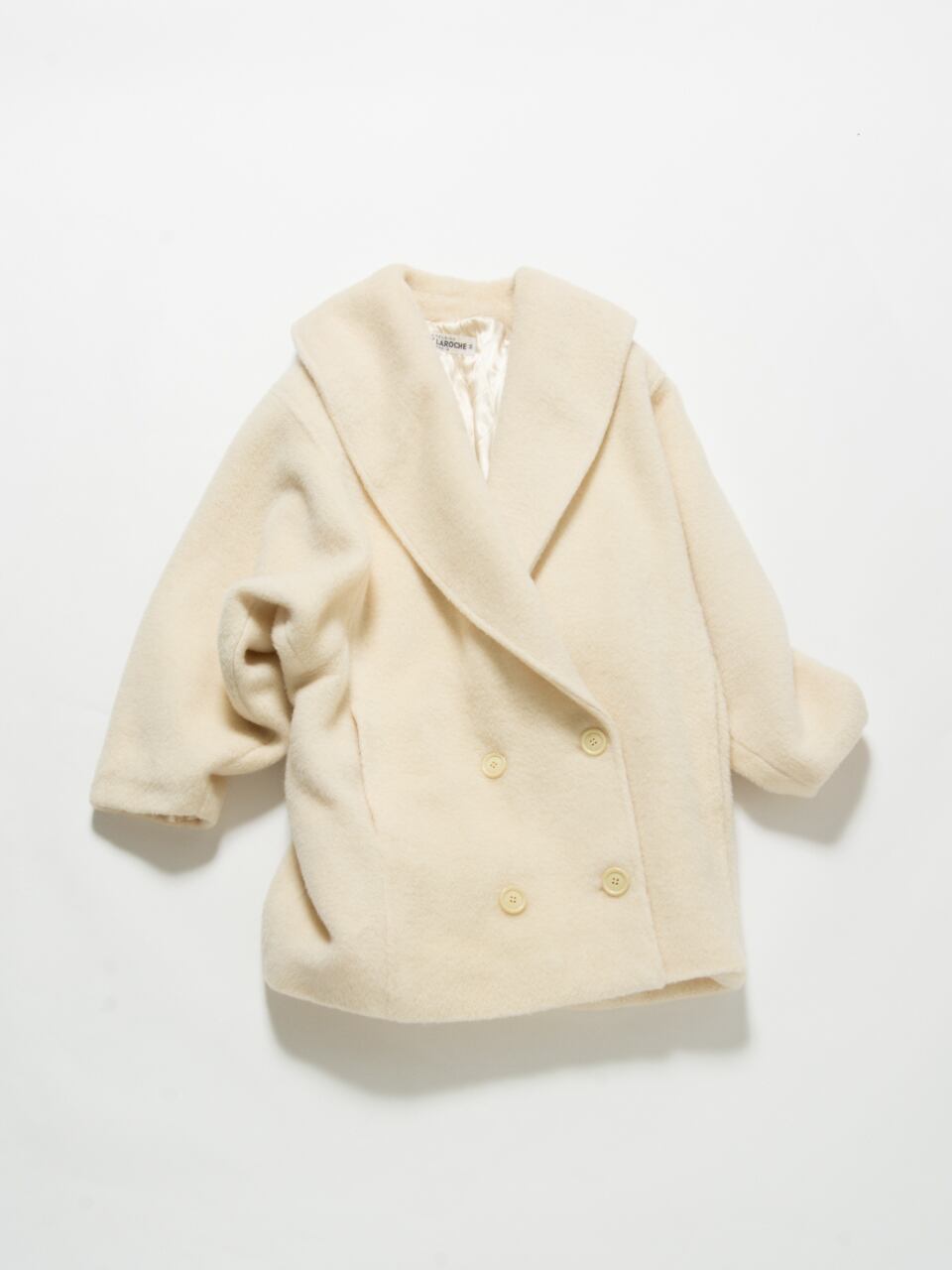 【Guy Laroche】Made in France oversized mohair/wool beaver padded coat（ギラロッシュ フランス製 中綿オーバーサイズ ビーバーコート）