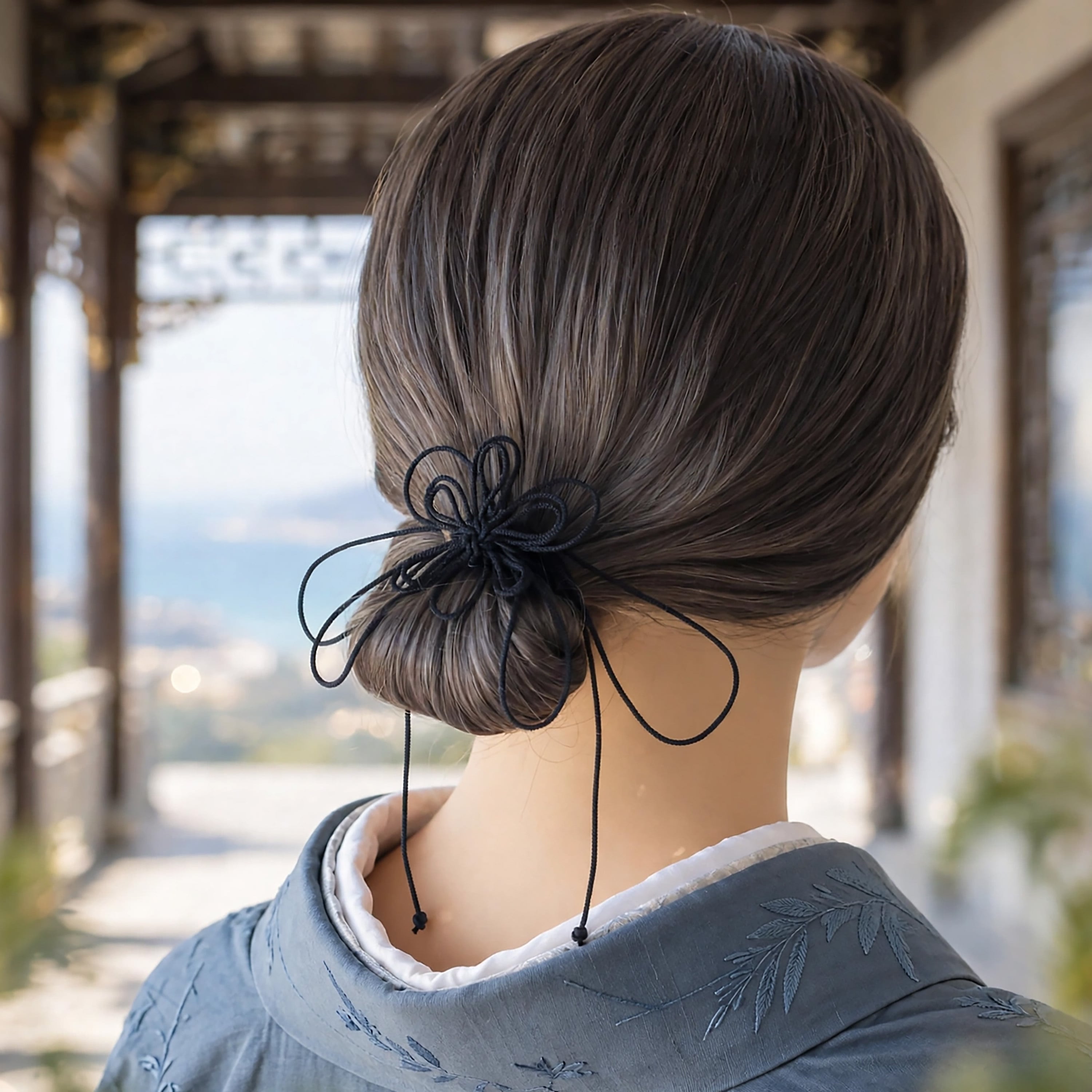 飾り結びヘアゴム「おと束ねる」|着物・浴衣に簡単アレンジで和装ヘア