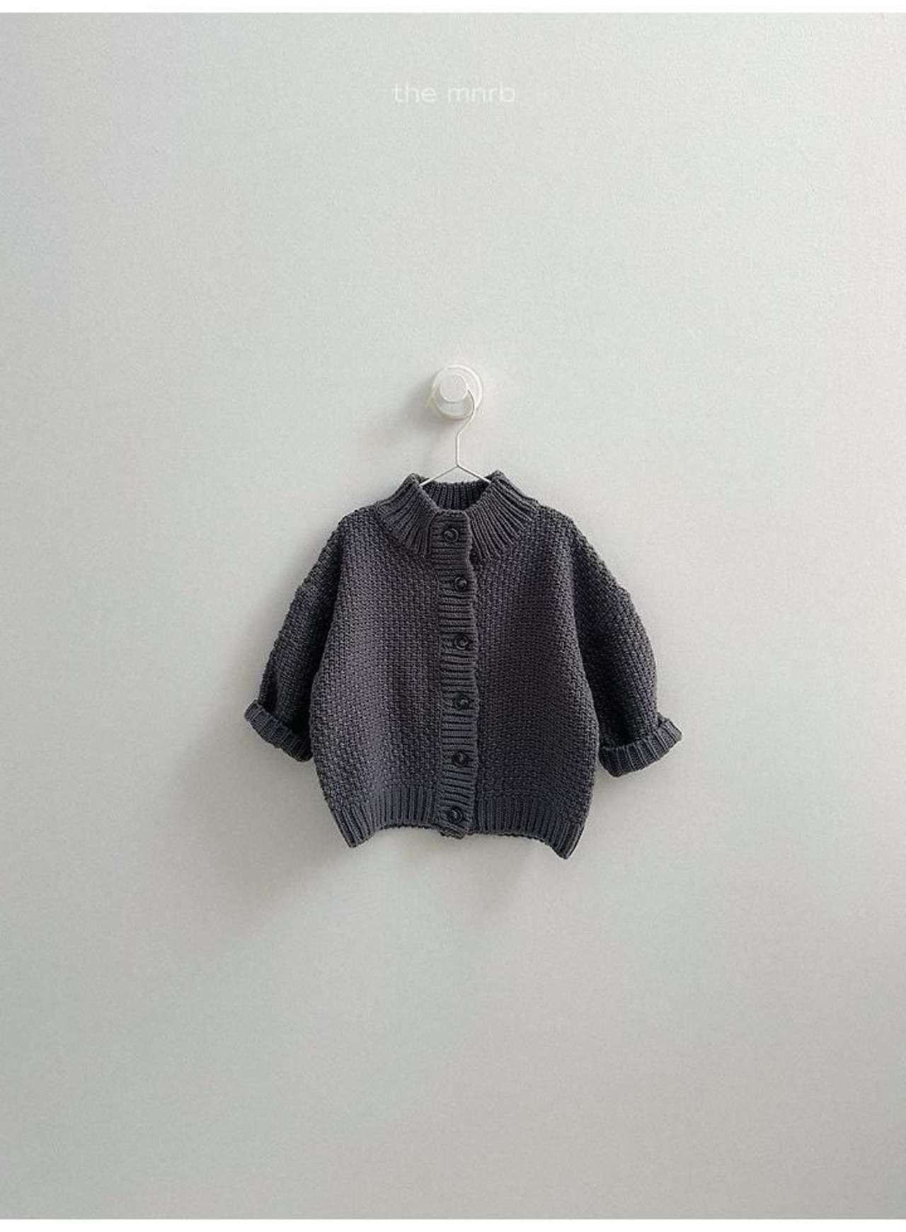 〖取寄〗韓国子供服 / 26winter / minirobe / ワッフルハイネックカーディガン / キッズ *S~XL*