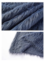 gushpsychic Hole Design Long Mink Hair Crewneck Sweater