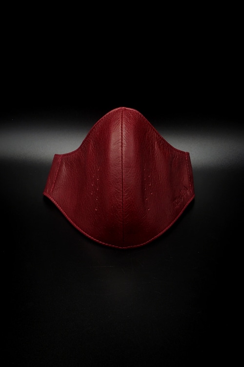 Item No.0377：RH Smooth Back Leather Surgical Mask/Crimson Red