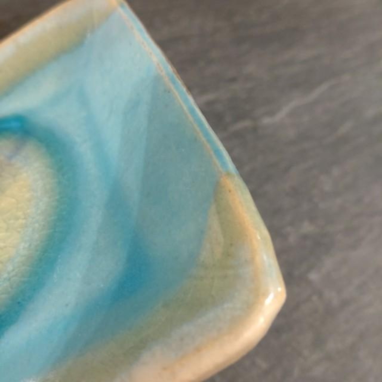 [Mashiko Ware] Mashiko Ware Rectangular Plate Turquoise Grilled Fish Sushi Sashimi Meal Made in Japan