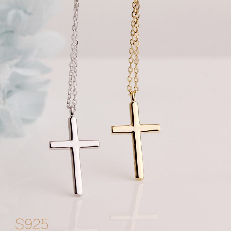 即購入OK⭕️クロス ネックレス シルバー S925 60cm 上品クロス ネックレス レディース シルバー925アクセサリー | Daimaruya