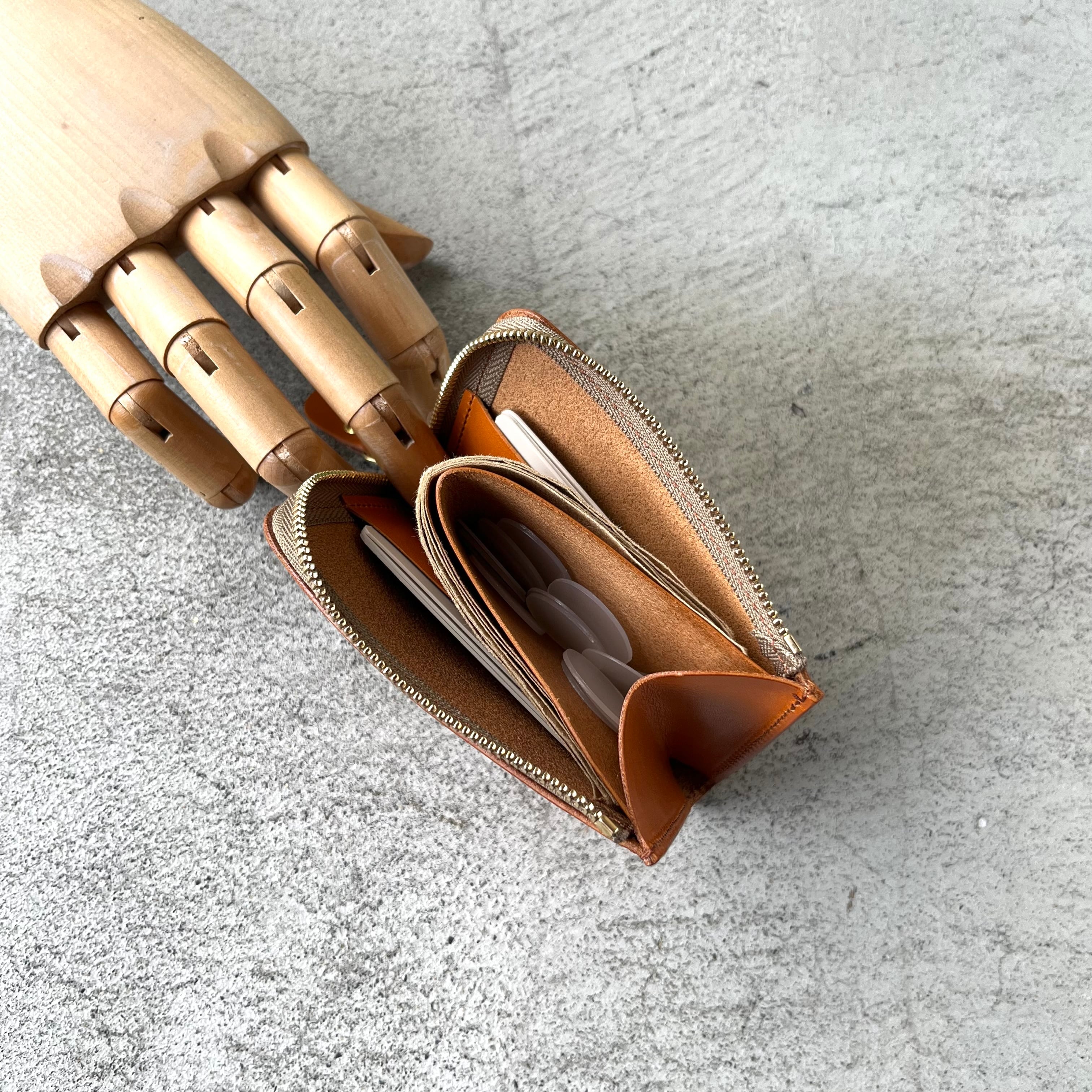 L字ファスナー ミニ財布 【栃木レザー】 TYPE-B | 革工房フェードイン