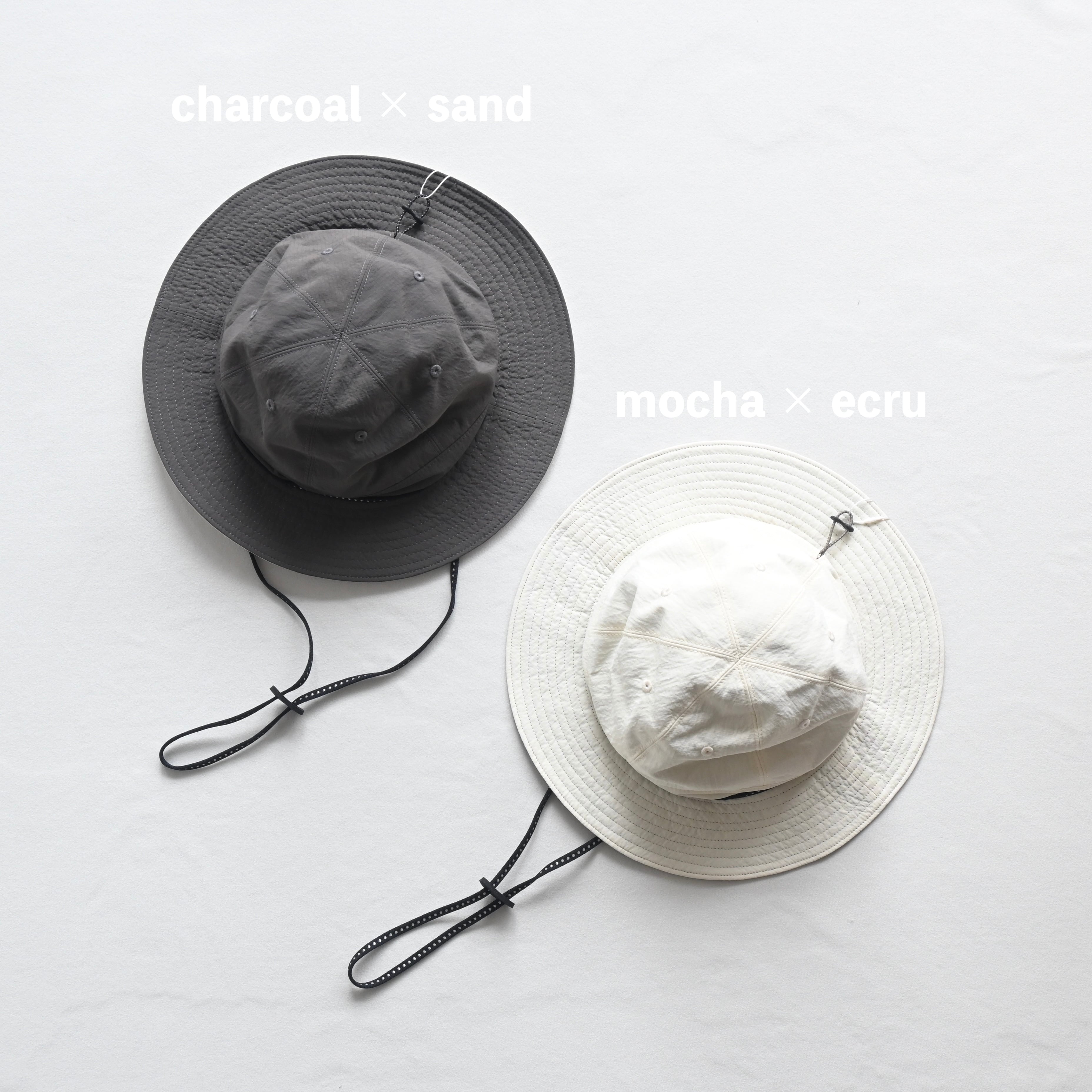 《MOUNTEN. 2026SS》reversible adventure hat (re-nylon) / charcoal x sand / M・L