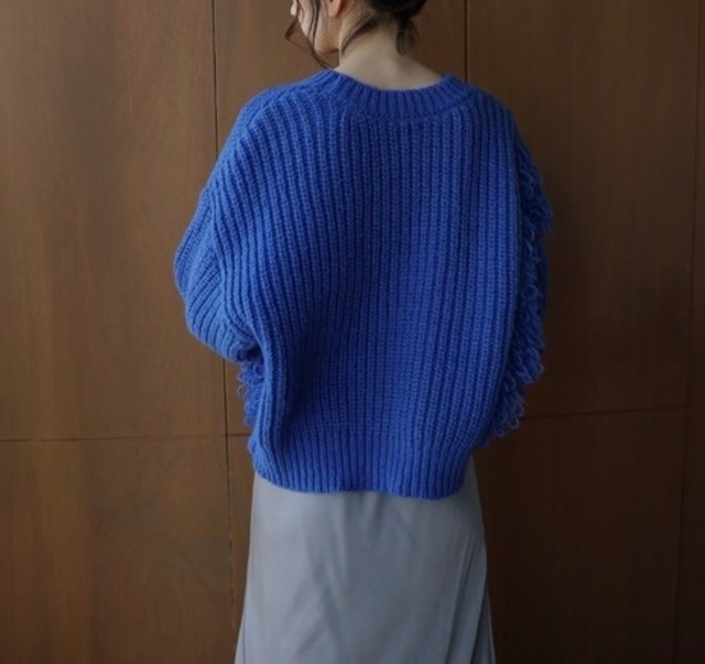 アレンジループジップカーディガン