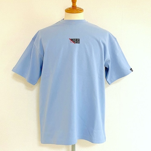 Embroidery & Print T-shirts　Light Blue / Black