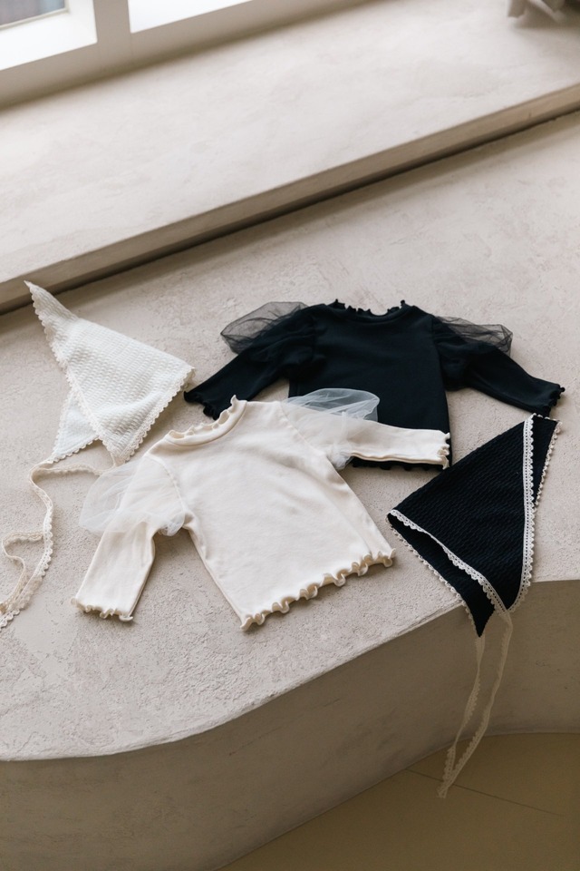 ラスト1 creamS(6-12ｍ)【即納】<loveplain>  Balloon net puff T