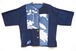 842 半袖ジャケット 古布 リメイク 筒描き 蚊絣 藍無地 藍染 木綿 古布 継ぎ接ぎ