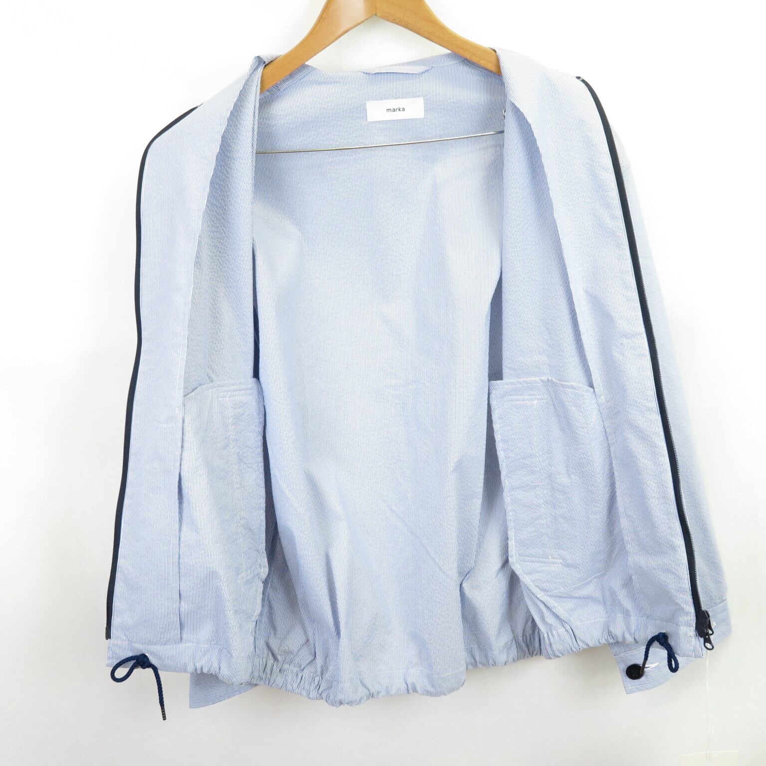 新品 marka SPORTS JACKET シアサッカー ドリズラー ジャケット ブルー
