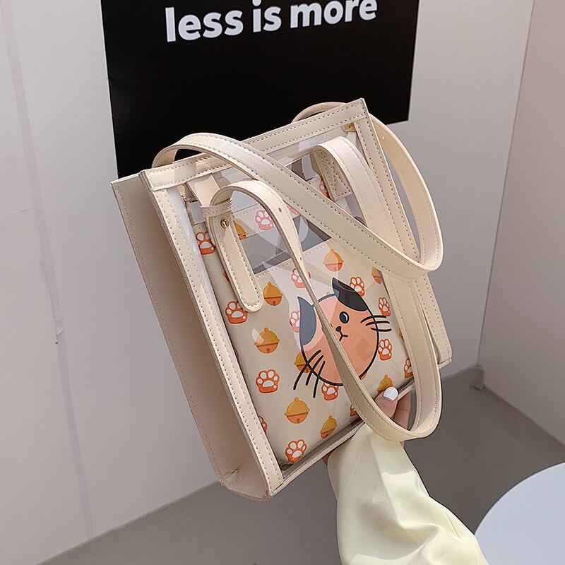 サマーレッド 夏物 トートバッグ メッセンジャーバッグ 手作りハンドバック6328500638