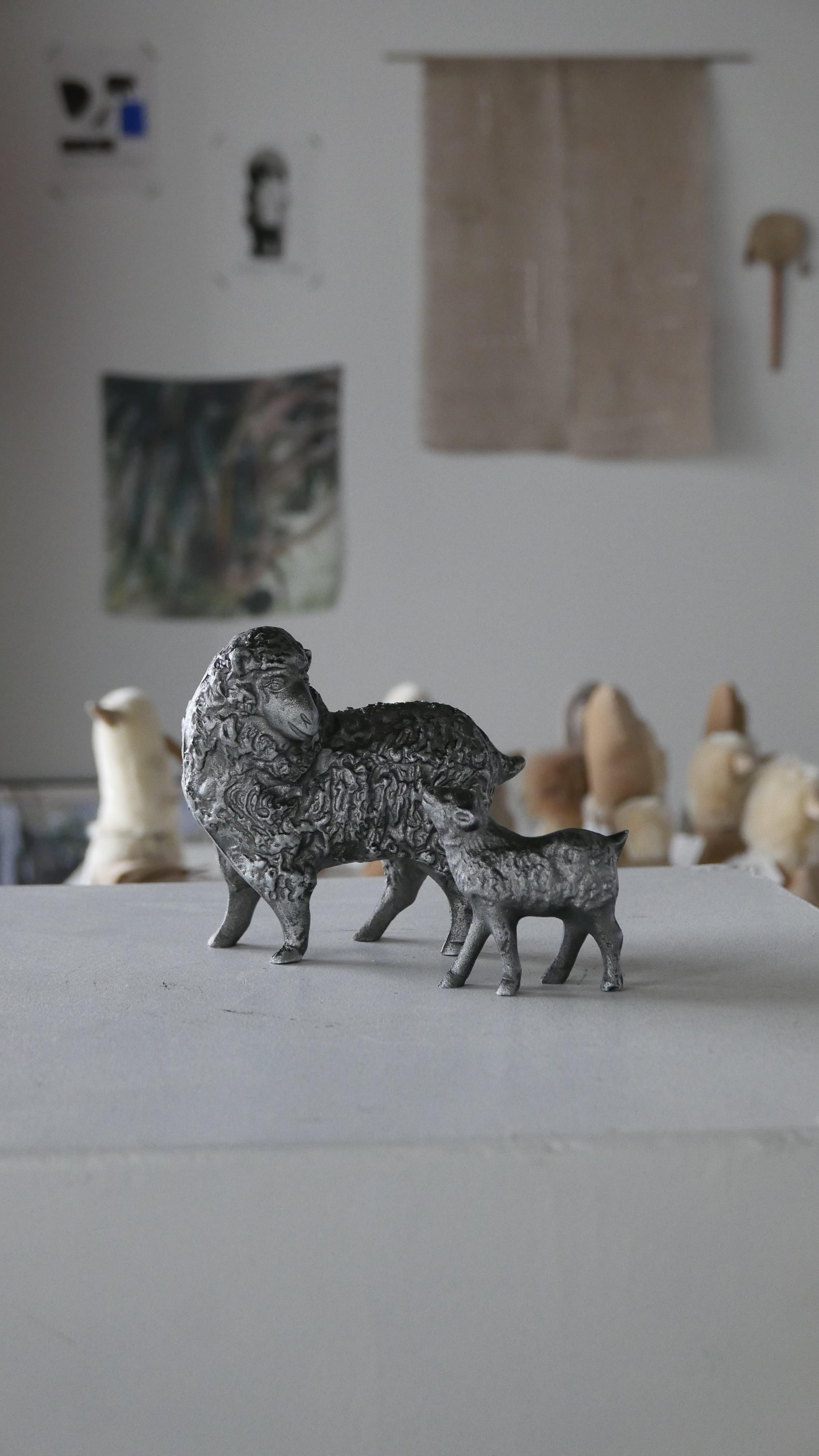 metal sheep object " family "