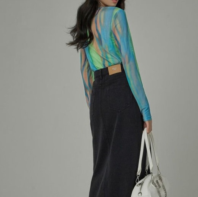 シースルーロングトップス　10255