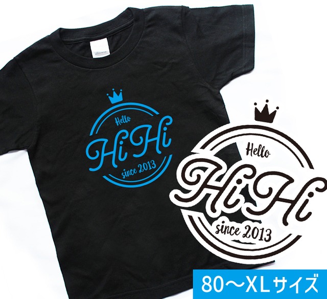 【80〜XLサイズあり】Hi Hi王冠Tシャツ