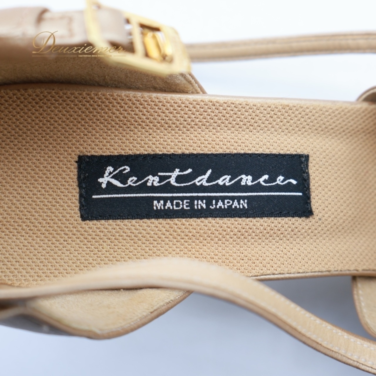 社交ダンス 衣装 スタンダード シューズ 24 1/2サイズ ブラウン系 ケントダンス Kentdance 無地 シンプル 明るい ストラップ 日本製 練習 レッスン 光沢 高級感 イベント ステージ ダンス衣装 ダンスシューズ