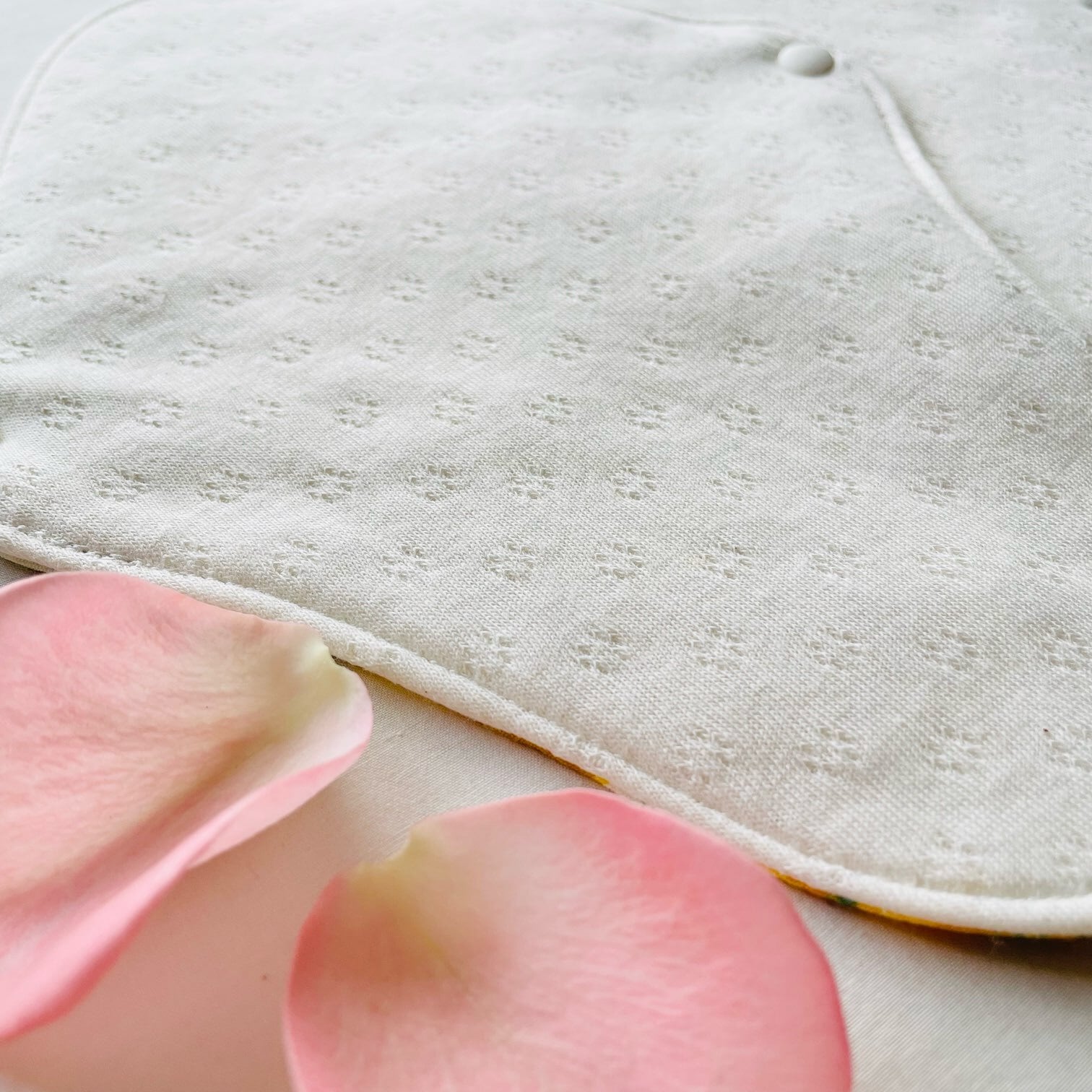 布ナプキンS「check + pink rose」