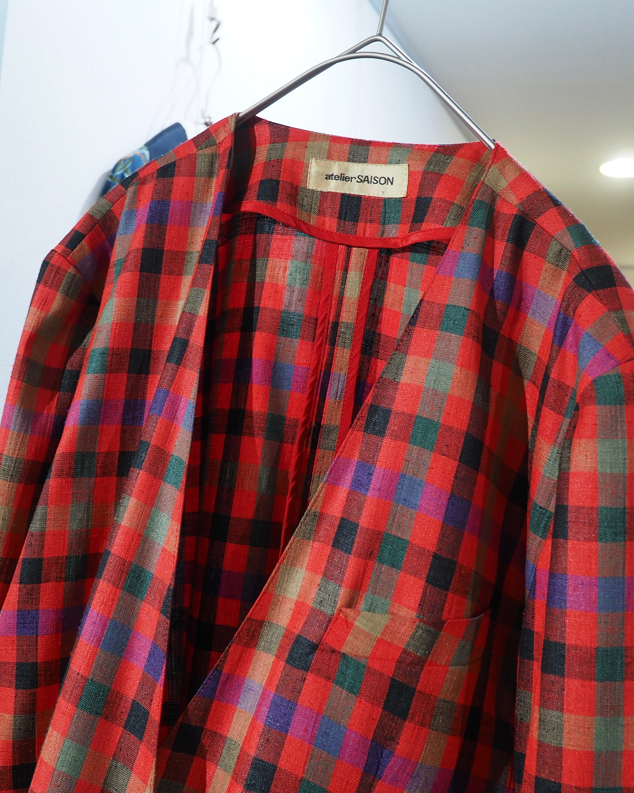 1980s " atelier SAISON " vintage No collar Easy jacket
