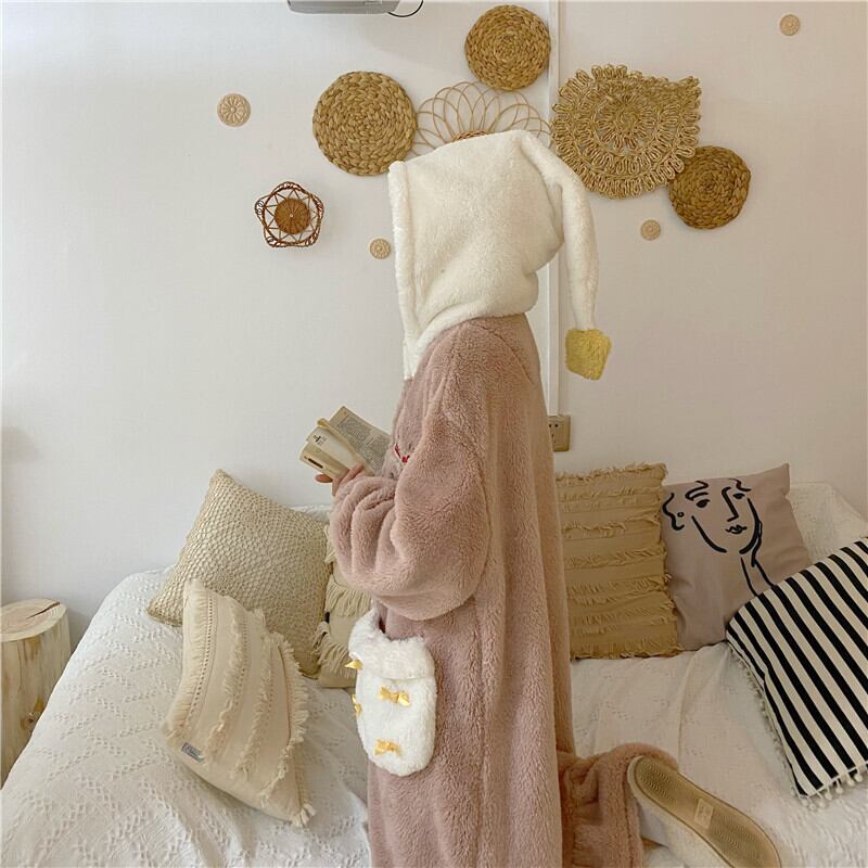 ベルベットロングウィンターフードレディース 大人ガーリー スウィート キュート カジュアル 冬物 萌量不足83002992842