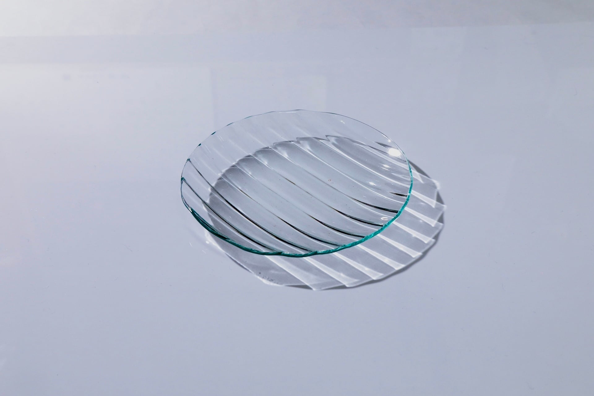 昭和型ガラス「モール」　皿　円形　小（Φ120mm）