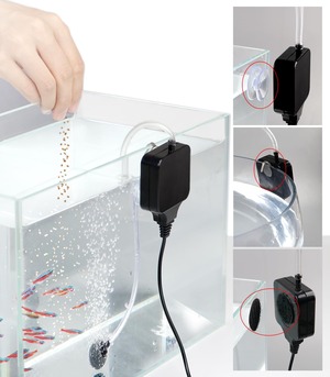 【在庫のみ】Clscea 金魚小型エアーポンプ 水槽用ミニ 酸素ポンプ 水槽酸素小型